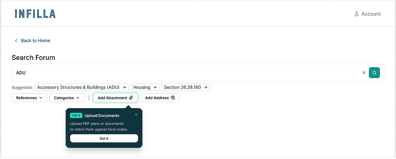 Onboarding tooltip for Add Attachment filter
